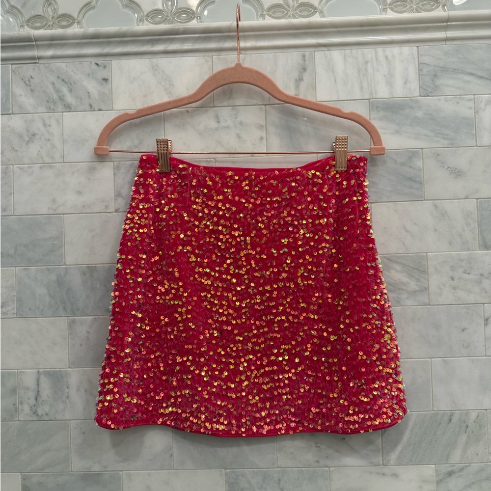 sequin skirt